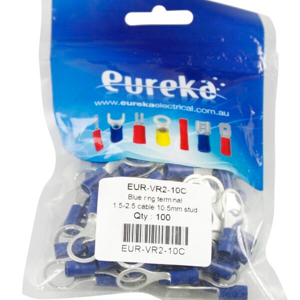 Ring Terminal Blue 1.5-2.5mm  10mm Stud 27 100 PKT
