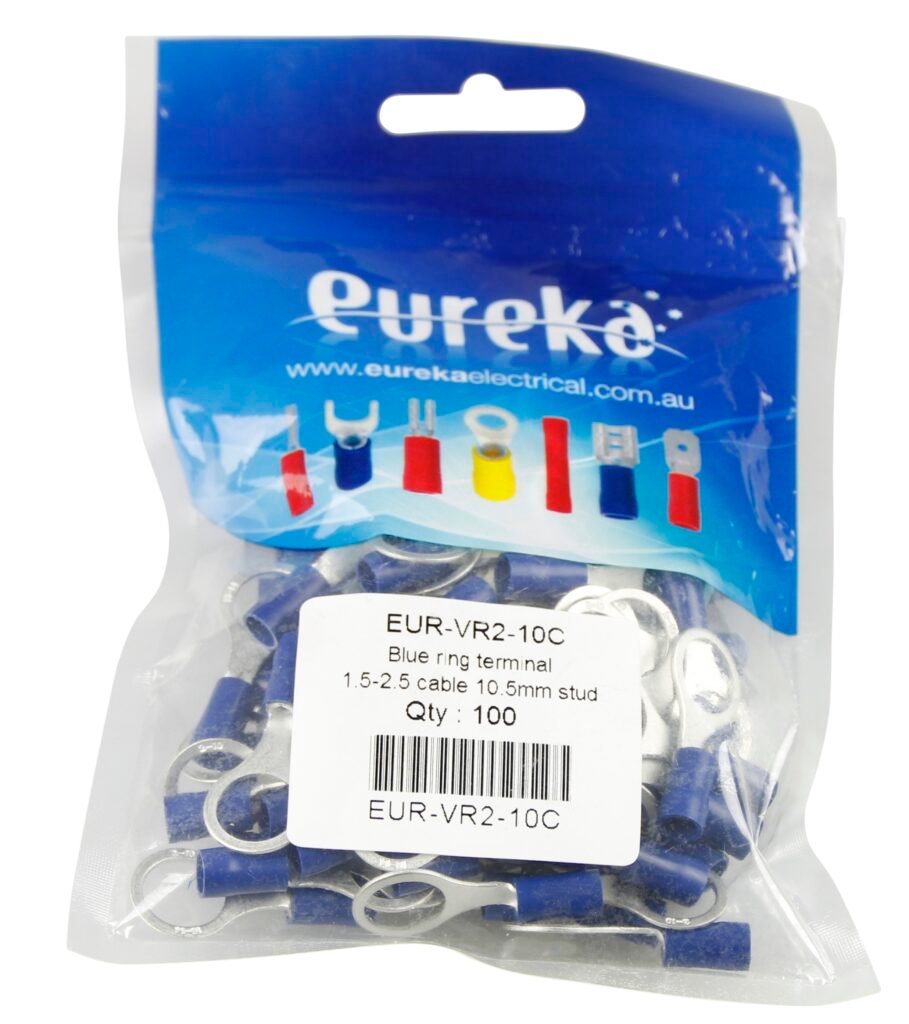 Ring Terminal Blue 1.5-2.5mm  10mm Stud 27 100 PKT