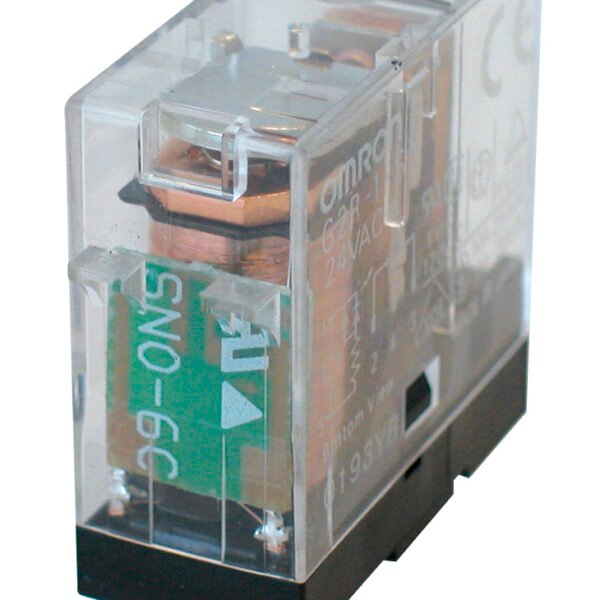 Relay Slim 12VDC 2 Pole SPDT 5A & test button/LED