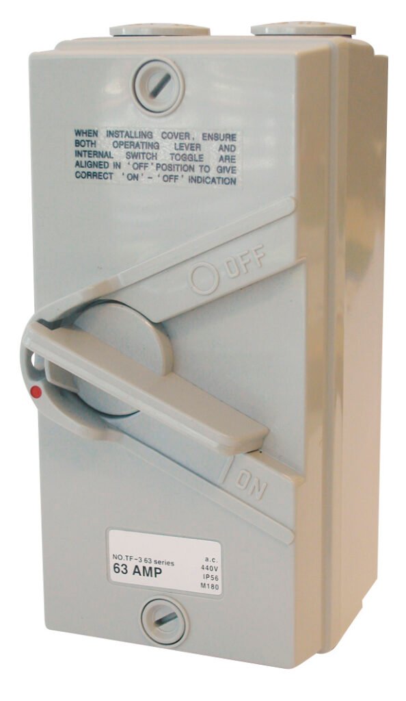 Isolator Enclosed IP56 3 Pole 63A