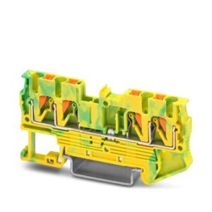 PT Terminal Single Level Earth 2.5mm Quat 2In/2OUT