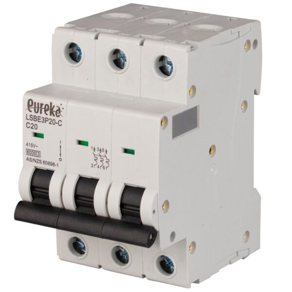 MCB EUREKA 3 Pole 25A D Curve 6kA