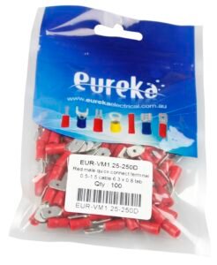 Quick Con Red 0.5-1.5mm 6.3x0.8mm Tab 100 PKT
