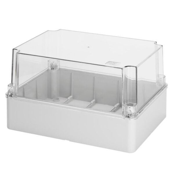 Enclosure PVC Clear Lid Grey Body 380x300x180