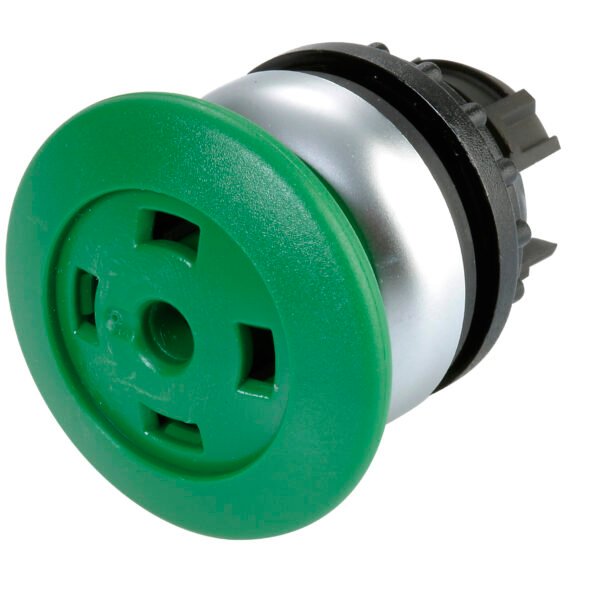 Pushbutton Mushroom head Spring Return Green