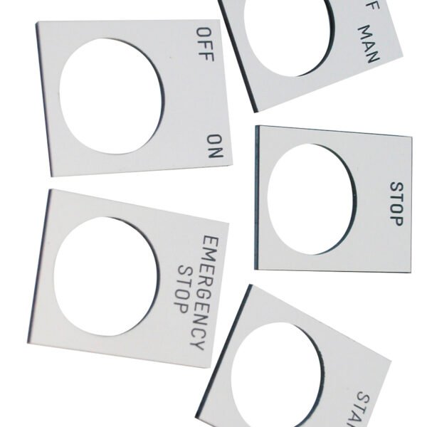 Pushbutton Legend Plate Start-Stop