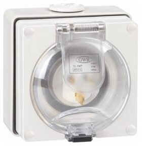 Appliance Inlet 3 Flat Pins 15A 250V IP66