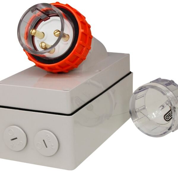 Appliance Inlet 3 Round Pins 32A 250V IP66