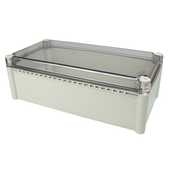 Enclosure Poly Grey Body Clr Screw lid 330x560x180