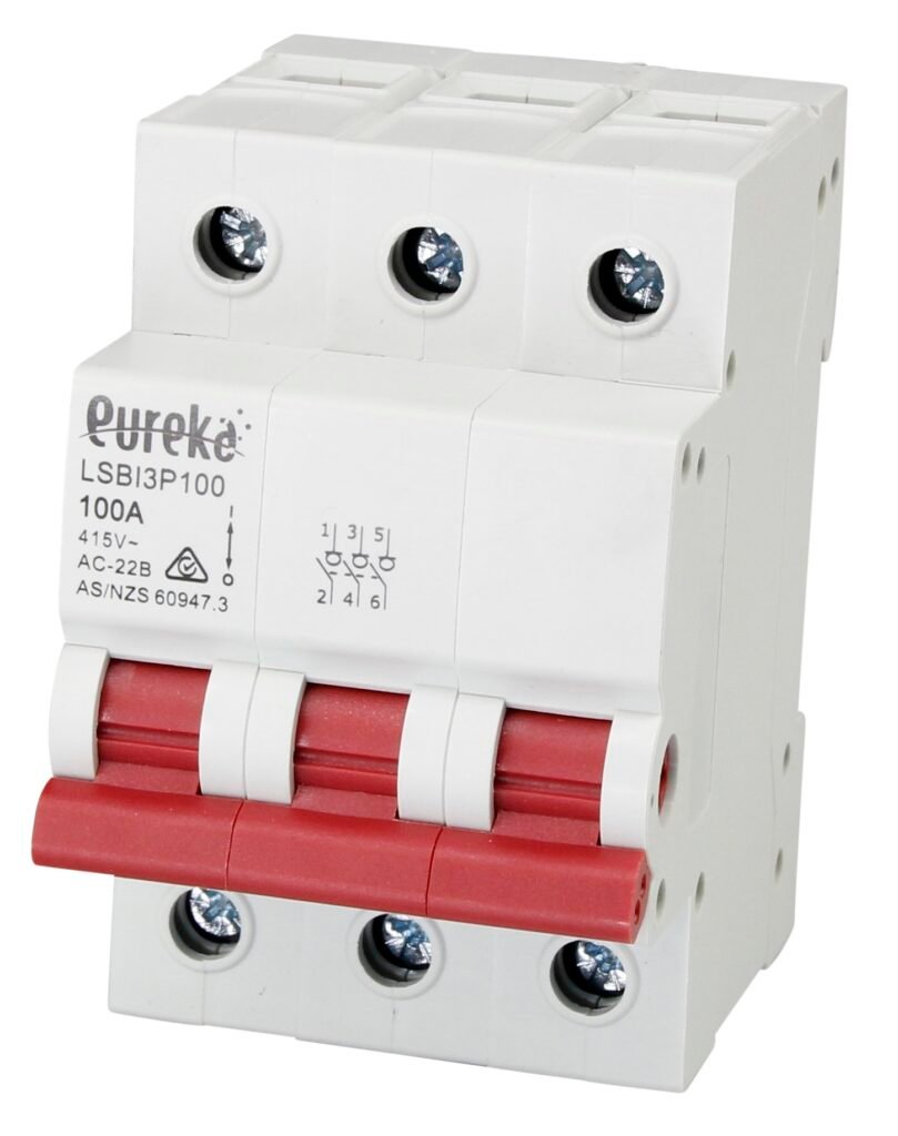 Isolator EUREKA Din Mount 3 Pole 100A