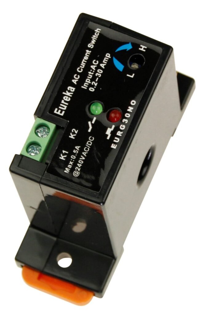 Current sensing relay,0.2-30A In,0.5A 240V Cont