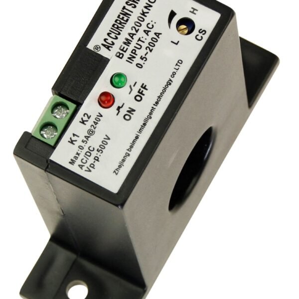 Current sensing relay,0.2-200A In,0.5A 240V Cont