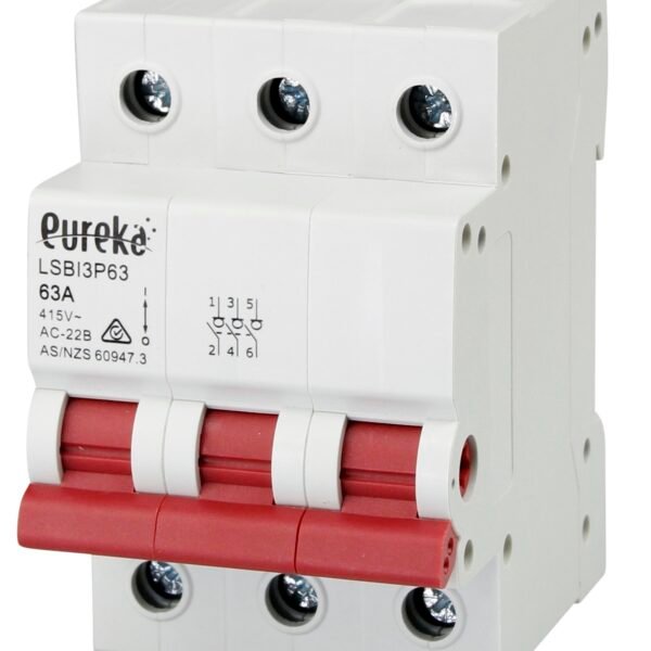 Isolator EUREKA Din Mount 3 Pole 63A