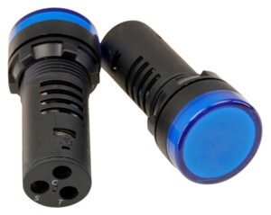 Pilot light with test diode 22mm 24v acdc Blue