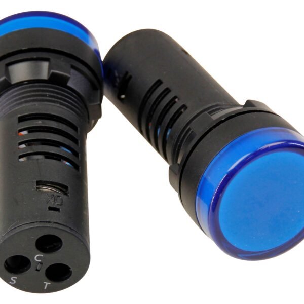 Pilot light with test diode 22mm 24v acdc Blue