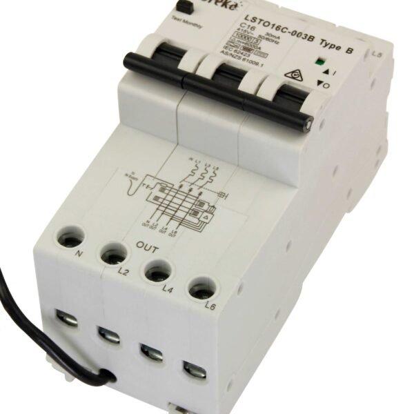 RCBO EUREKA 3 p 16A Type B C curve 10ka 30mA