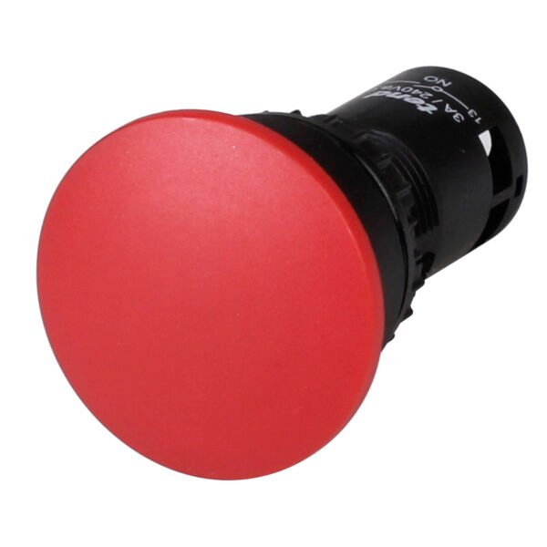 Pushbutton Monobloc Mushroom Black 1 N/O 1 N/C