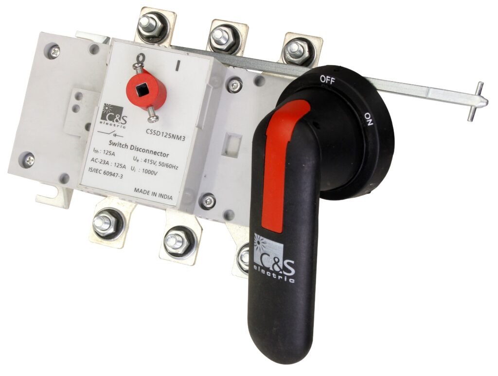 Load Break Switch c/w handle, shaft 3 pole 125A