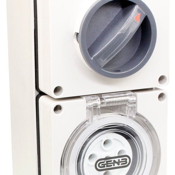 Switched Socket Outlet 5 Round Pin 20A 440V IP66