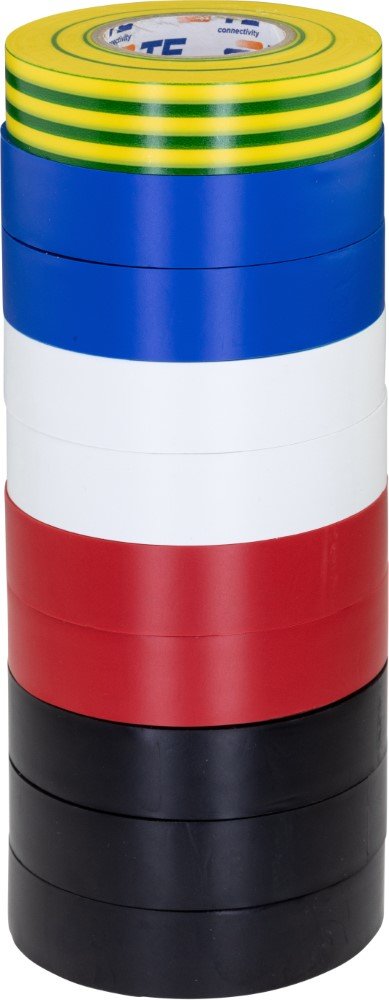 PVC Tape Roll Packet Of 10 Mixed Pack