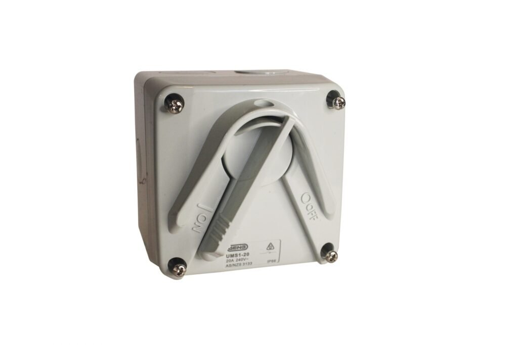 Isolator Enclosed IP66 1 Gang 20A Lockable