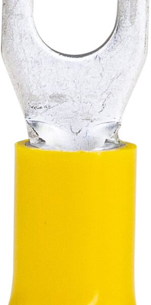 Spade Ter Yellow 2.5-6.0mm  5mm Stud 48A 100 PKT