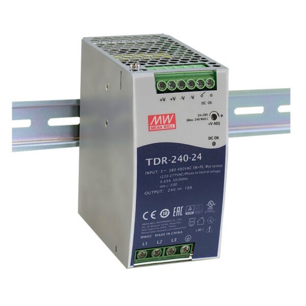 Power Supply 340-550VAC In 24VDC  20A Out 480 W