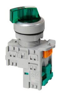 Selector Sw 3 position Ill 24V Sht Green 1 N/O 1 N