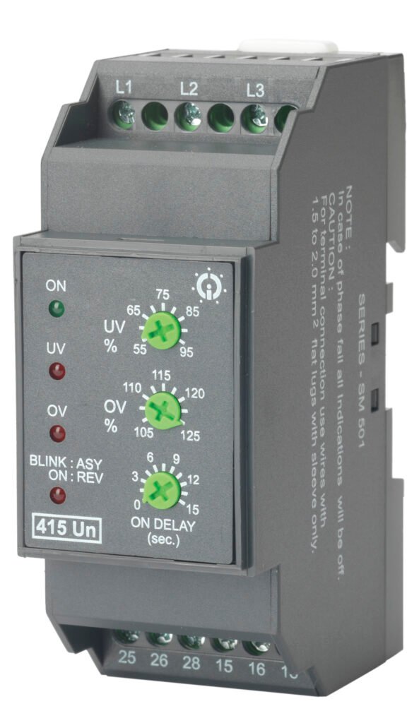 Phase Fail Relay 415V 3 Phase with Time Delay