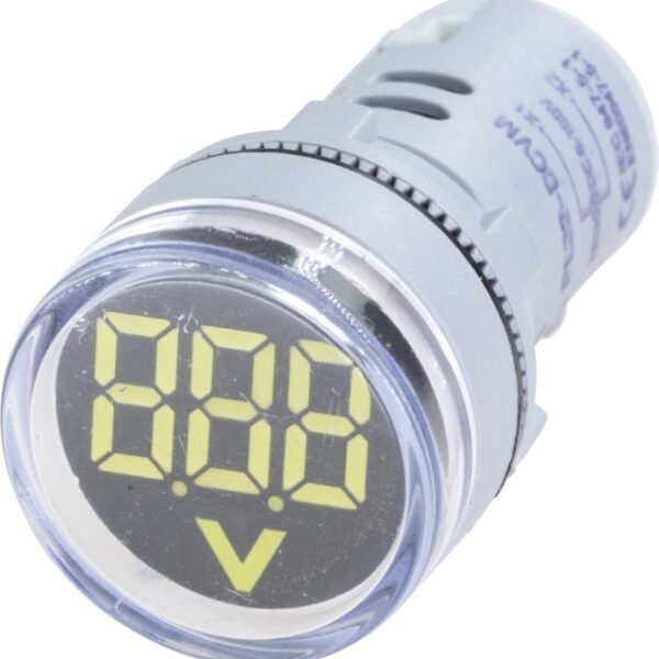 Voltmeter 22mm 0-500VAC White