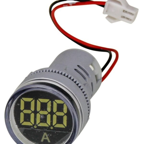 Ammeter 22mm 0-100A CT Operated White