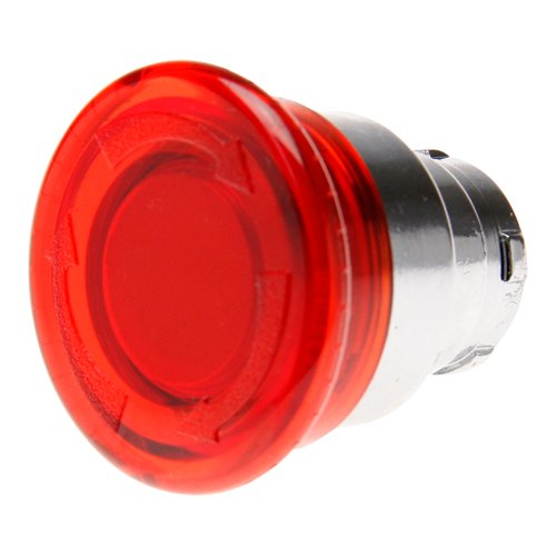 Pushbutton Illuminated Mushroom Head Twist Red