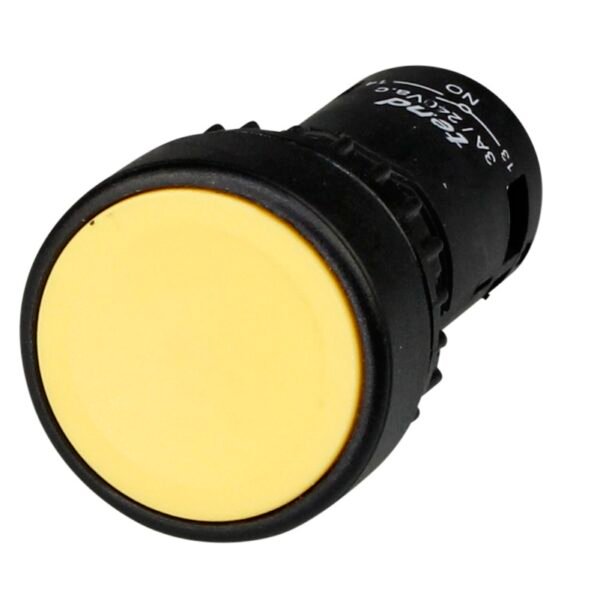 Pushbutton Monobloc Flush Yellow 1 N/O 1 N/C