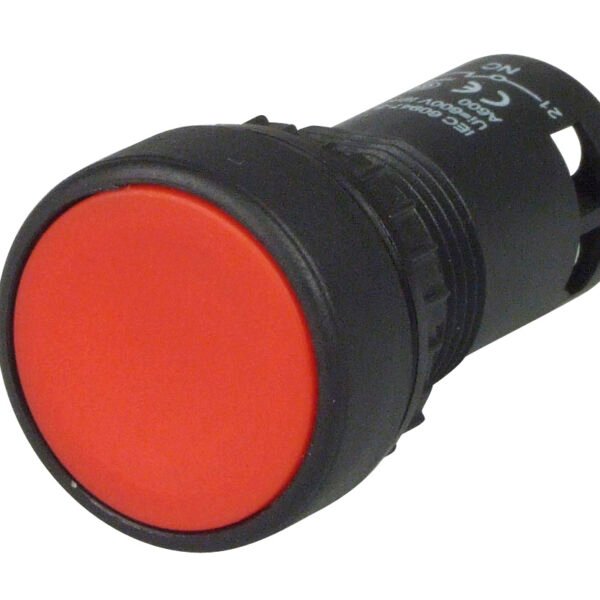 Pushbutton Monobloc Flush Black 1 N/O 1 N/C