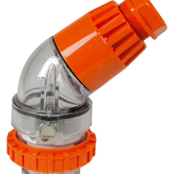 Angled Plug 5 Round Pin 32A 440V IP66