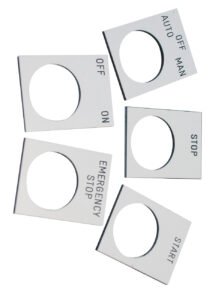 Pushbutton Legend Plate Fast