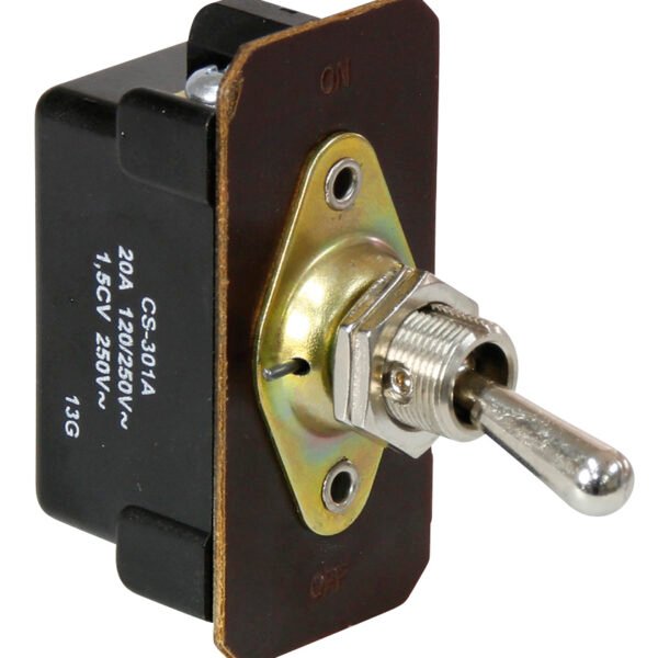 Toggle Switch 20A DPST Heavy Duty with Lock Ring