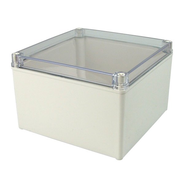 Enclosure ABS Grey Body Clr Screw Lid 150x200x160