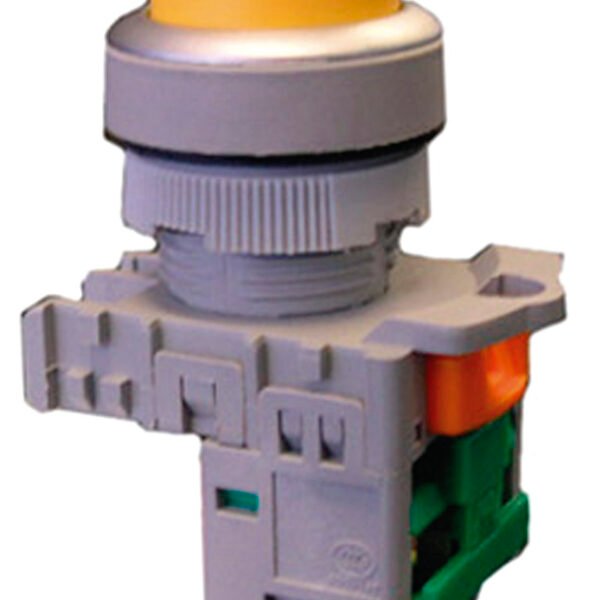 Pushbutton Raised Black C/W 1 N/O
