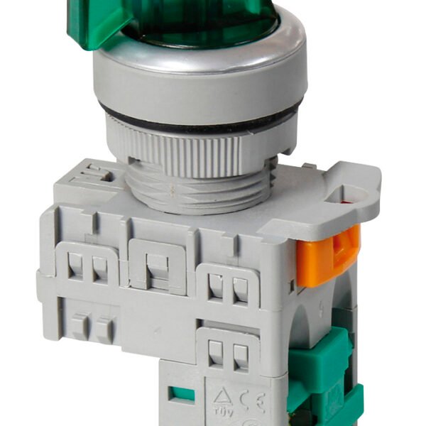 Selector Switch 2 Pos Ill 24V Long Green 1 N/O