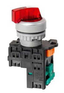 Selector Switch 2 position Ill 240V Long Red 1 N/C