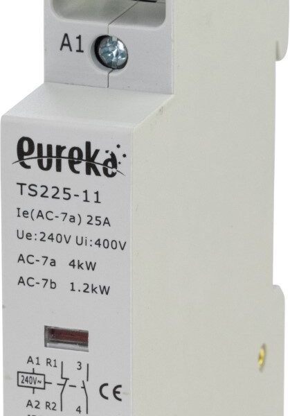 Contactor Installation 25A 240VAC 1 N/C 1 N/O 18mm