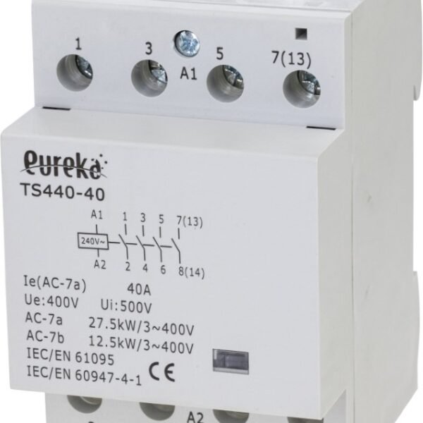 Contactor Installation 40A 240VAC 4 N/O 72mm