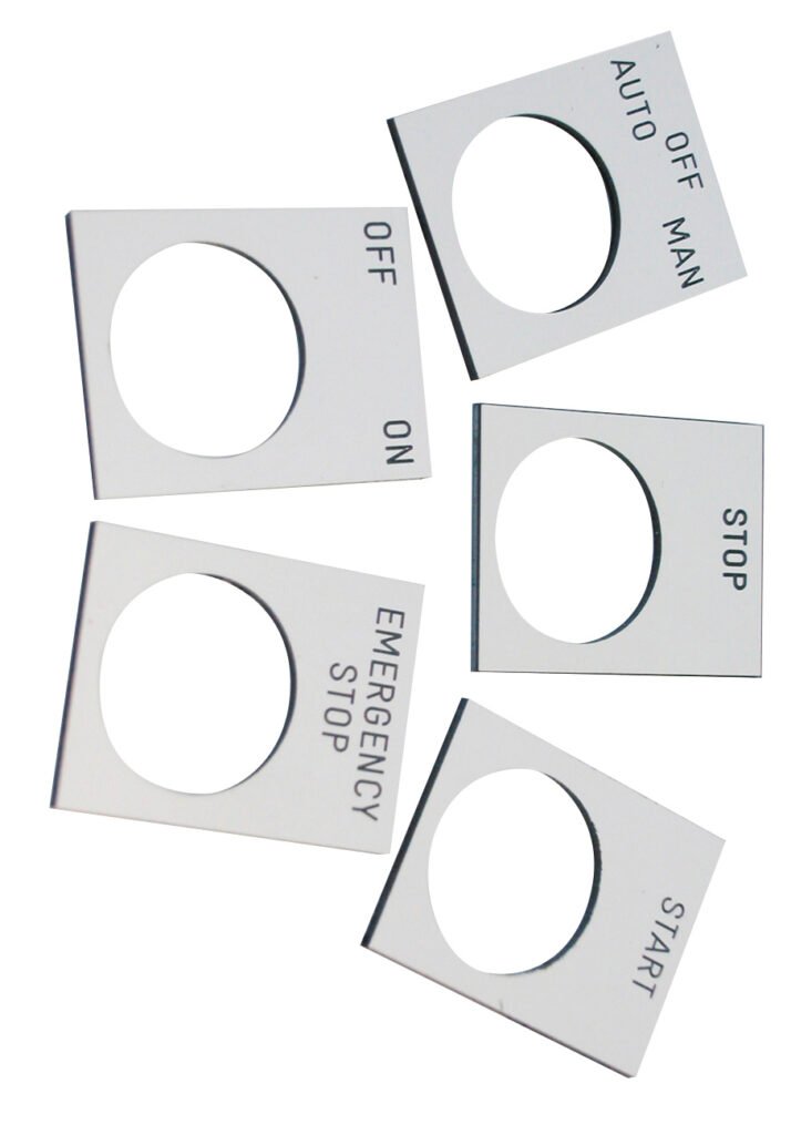Pushbutton Legend Plate Fwd-O-Rev