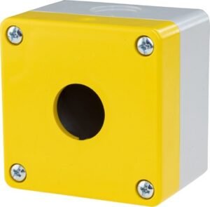 Pushbutton Enclosure Plastic 1 Hole 51mm Yellow