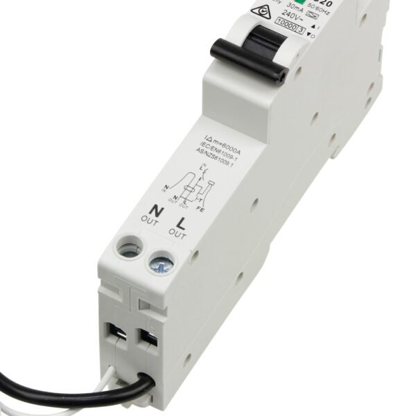 RCBO EUREKA 1 Pole 16A C Curve 10kA 30mA