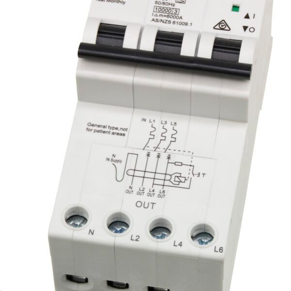 RCBO EUREKA 3 Pole 63A C Curve 10kA 30mA