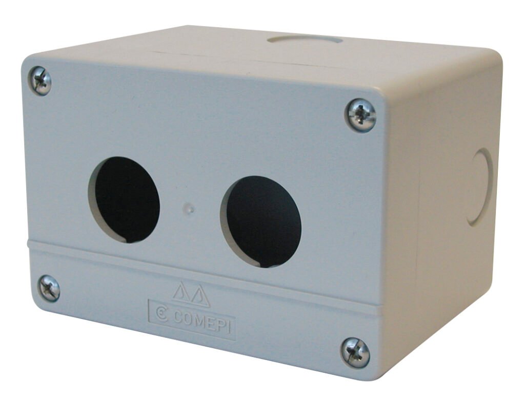 Pushbutton Enclosure  Plastic 3 Hole 74mm