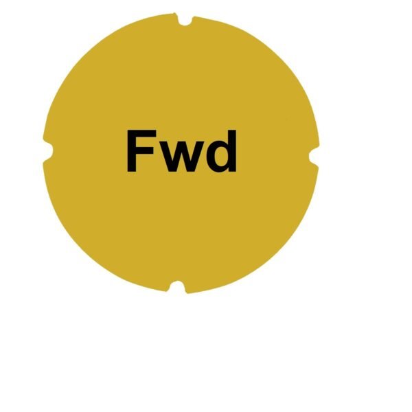 Hoist Button Label Cap 22mm Fwd